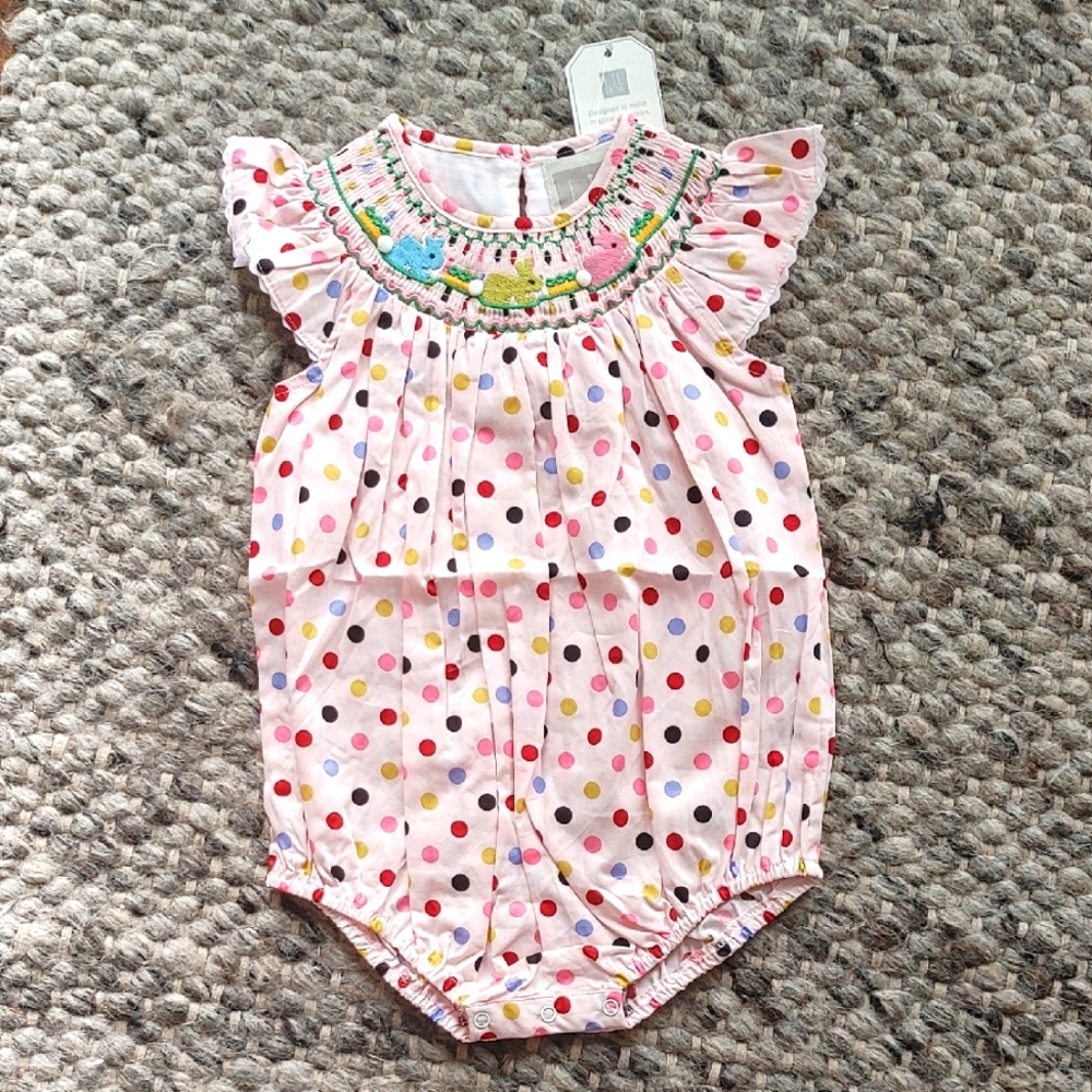 Lil Cactus Colorful Polka Dot Romper